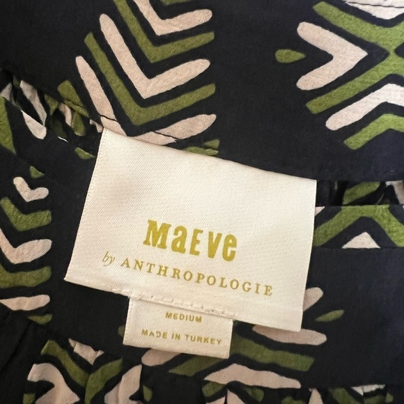 Maeve Catalina Printed Puff Sleeve Sparkly sleeve blouse - Picture 3 of 7